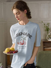 Acelitt Women Lightning Print Casual T-Shirt With Round Neckline For Summer